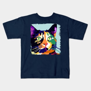 Tortoiseshell Pop Art - Cat Lover Gift Kids T-Shirt